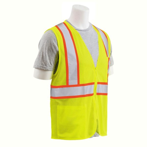S195C CL 2 FLAME RETARDANT TREATED SAFETY VEST JAUNE CITRON HV - Image 3