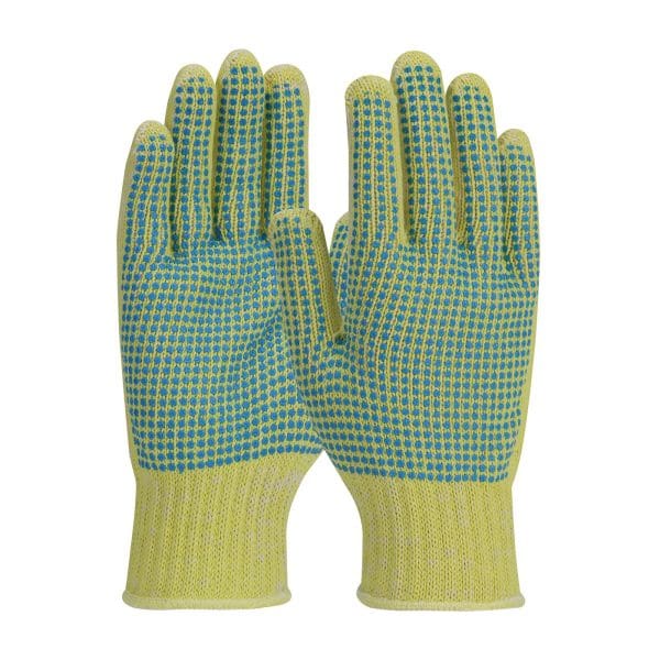 Seamless Knit DuPont™ Kevlar® / Cotton Plated Glove with Double-Sided PVC Dot Grip - Medium Weight