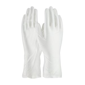 Single Use Class 100 Cleanroom Vinyl Glove with Finger Textured Grip - 12"