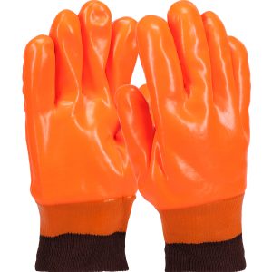 PVC Dipped Glove with Jersey Liner and Smooth Finish - Insulated & Waterproof