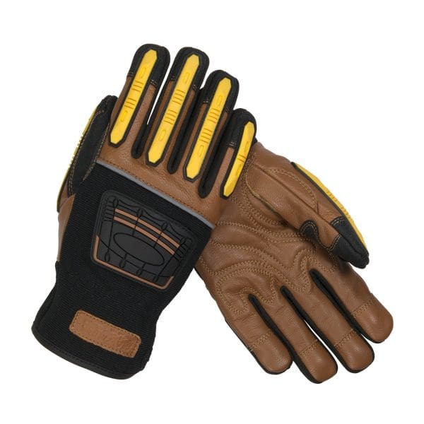 Goatskin Leather Palm Glove with Dorsal Impact Protection and Kevlar® Blended Liner - TPR Finger Guards - Image 2