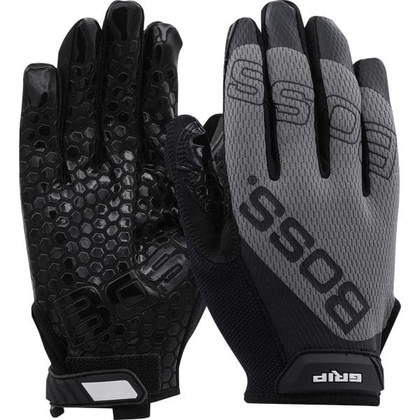 Synthetic Microfiber Palm with Silicone Coated Grip and Mesh Fabric Back