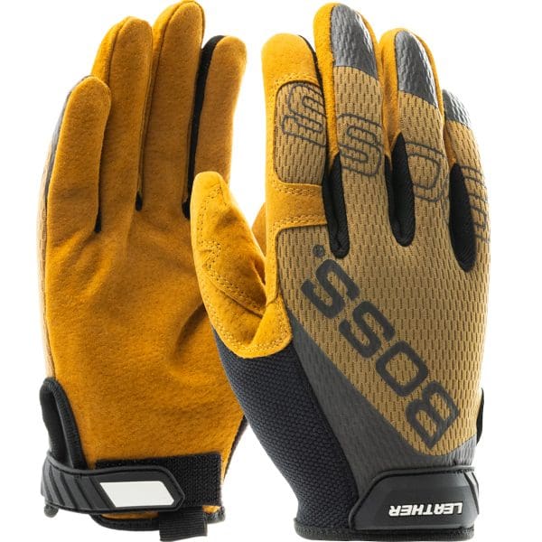 Premium Pigskin Leather Palm with Mesh Fabric Back