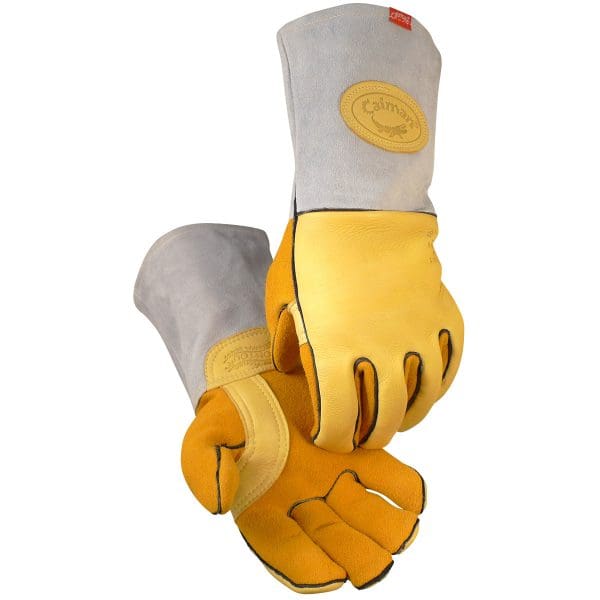 Elk Grain MIG/Stick Welder's Glove with Unlined Palm and FR Wool Lined Back
