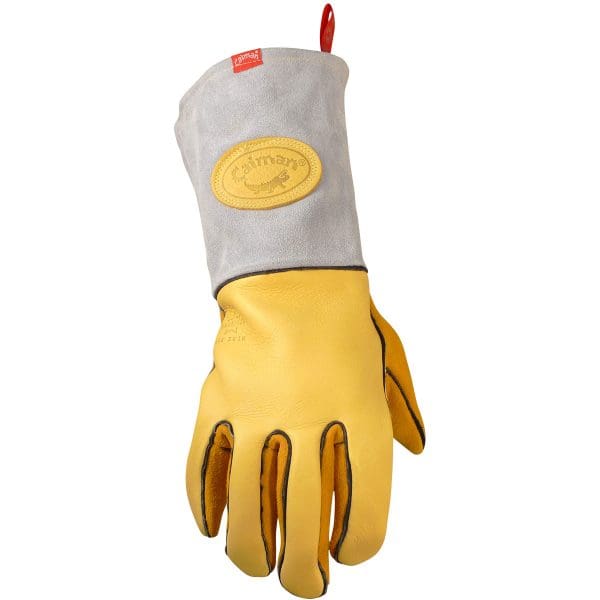 Elk Grain MIG/Stick Welder's Glove with Unlined Palm and FR Wool Lined Back - Image 2