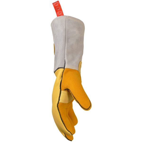 Elk Grain MIG/Stick Welder's Glove with Unlined Palm and FR Wool Lined Back - Image 3