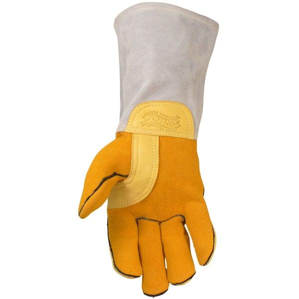 Elk Grain MIG/Stick Welder's Glove with Unlined Palm and FR Wool Lined Back - Image 4