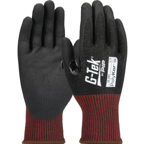 Seamless Knit PolyKor® Blended Glove with Nitrile Coated Foam Grip on Palm & Fingers with Reinforced Thumb Crotch - ESD Safe - Touchscreen Compatible