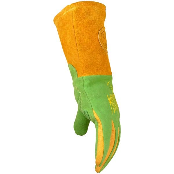 Premium Wasabi Green Split Deerskin MIG/Stick Welder's Glove with FR Foam/Fleece Insulation - Image 5