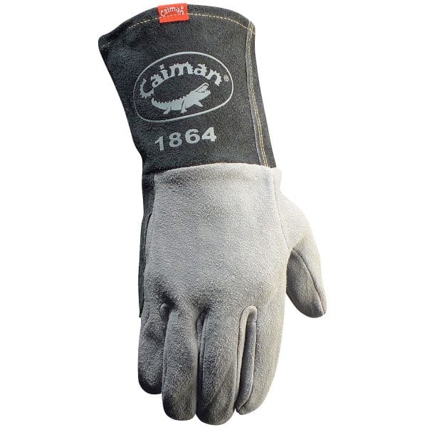 Premium Split Deerskin TIG Welder's Glove with a 4" Gray Extended Cuff - Image 2