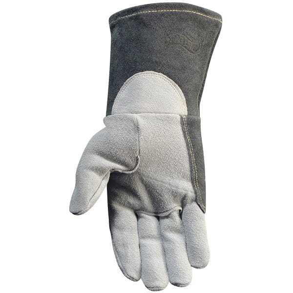 Premium Split Deerskin TIG Welder's Glove with a 4" Gray Extended Cuff - Image 3