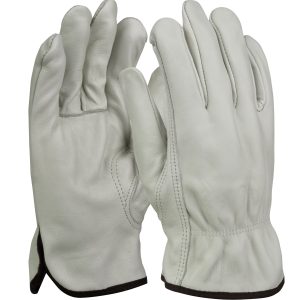 Top Grain Cowhide Leather Drivers Glove with White Waffle Knit Thermal Lining - Keystone Thumb