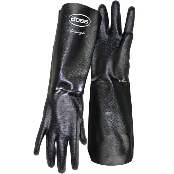18" Long Heavyweight Neoprene with Flannel Lined and Crinkle Grip