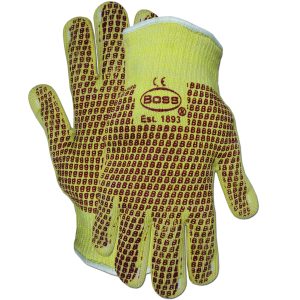 Aramid / Cotton Seamless Knit Hot Mill Glove with Cotton Liner and Double-Sided Nitrile Coating - Knitwrist