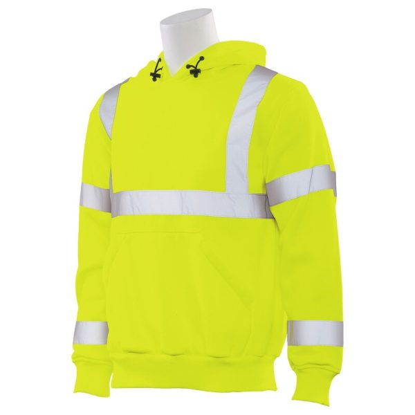 W376 CL 3 PULLOVER HOODIE SWEATSHIRT JAUNE CITRON HV - Image 2