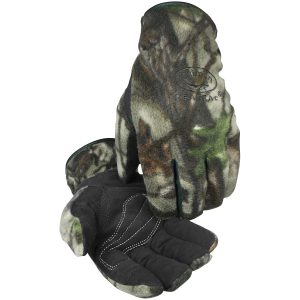 Synthetic Leather Palm Glove with Camouflage Fleece Back and Heatrac® Insulation
