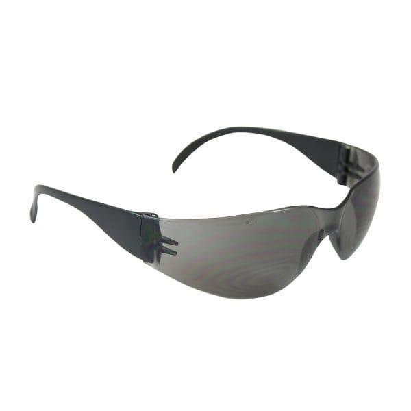 Rimless Safety Glasses with Black Temple, Gray Lens and Anti-Scratch Coating