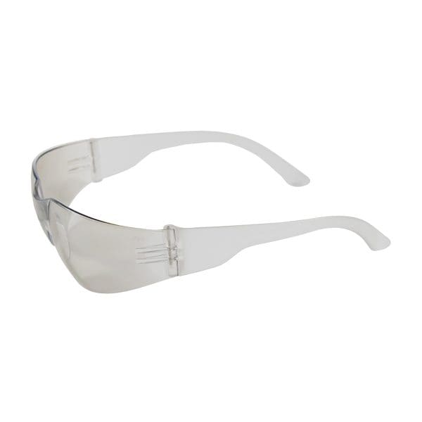 Rimless Safety Glasses with Clear Temple, I/O Lens and Anti-Scratch Coating