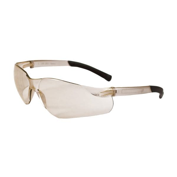 Rimless Safety Glasses with Clear Temple, I/O Lens and Anti-Scratch Coating