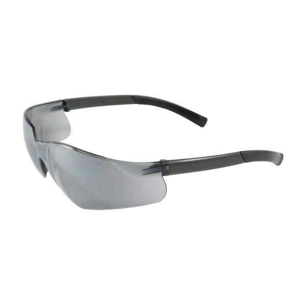 Rimless Safety Glasses with Black Temple, Silver Mirror Lens and Anti-Scratch Coating