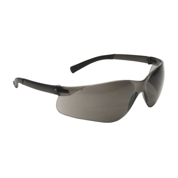 Rimless Safety Glasses with Dark Gray Temple, Gray Lens and Anti-Scratch Coating