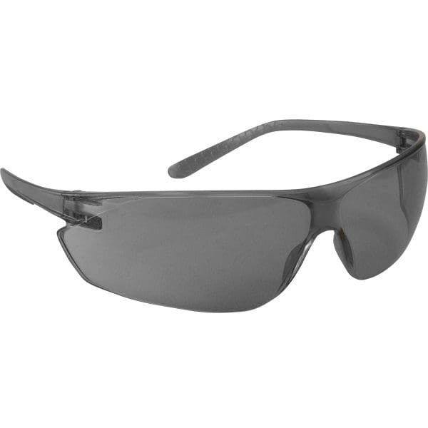 Rimless Safety Glasses with Gray Temple, Gray Lens and Anti-Scratch Coating