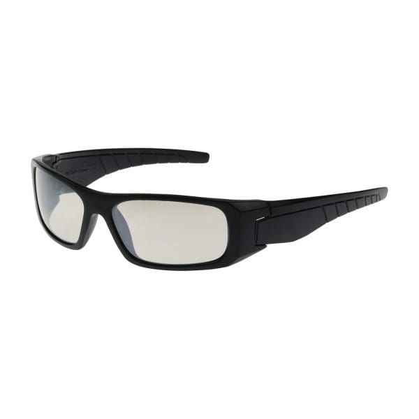 Full Frame Safety Glasses with Black Frame, Indoor/Outdoor Lens and Anti-Scratch / Anti-Fog Coating