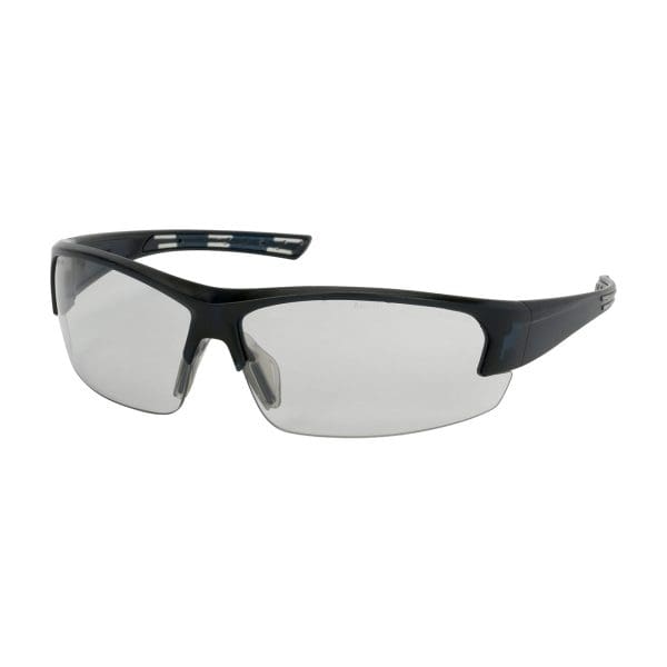 Semi-Rimless Safety Glasses with Dark Blue Frame, Light Gray Lens and FogLess® 3Sixty™ Coating