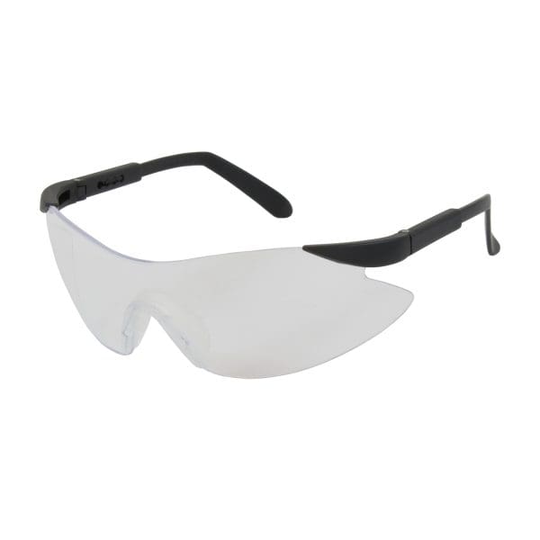 Rimless Safety Glasses with Black Temple, Clear Lens and Anti-Scratch Coating