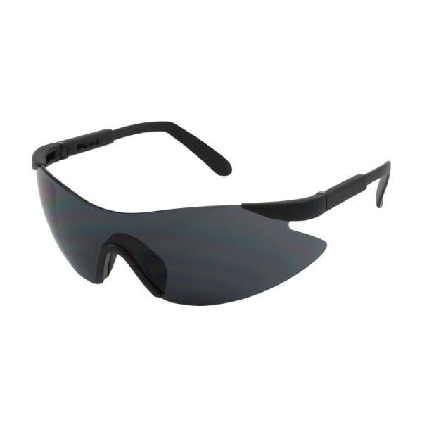 Rimless Safety Glasses with Black Temple, Gray Lens and Anti-Scratch Coating