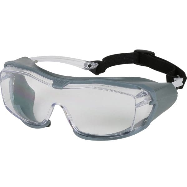 OTG Safety Glasses with Rubber Gasket, Headband, Clear Lens and Fogless® 3Sixty™ Coating