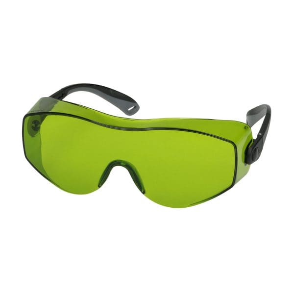 OTG Rimless Safety Glasses with Black / Gray Temple and IR Filter Shade 1.7 Lens and Anti-Scratch / Anti-Fog Coating