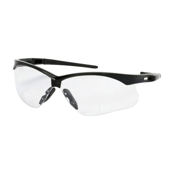 Semi-Rimless Safety Readers with Black Frame, Clear Lens and Anti-Scratch / Anti-Fog Coating - +1.50 Diopter