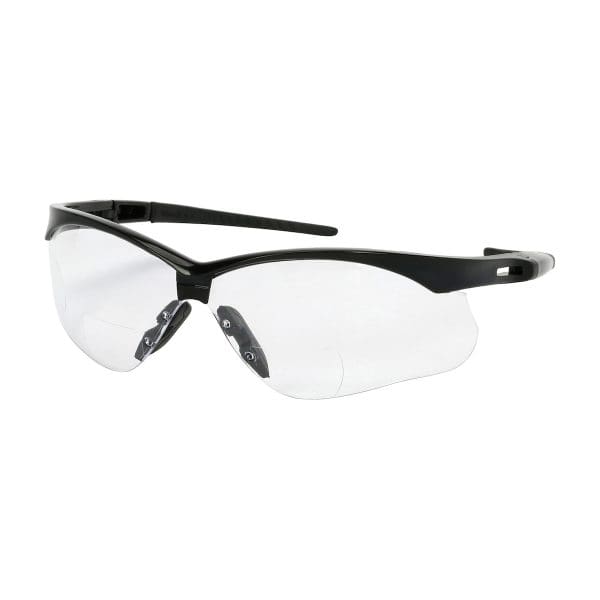 Semi-Rimless Safety Readers with Black Frame, Clear Lens and Anti-Scratch / Fogless® 3Sixty™ Coating - +1.50 Diopter
