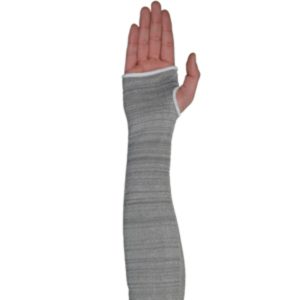 Seamless Knit HPPE Steel/Spun Dyneema Sleeve with Elastic Cuff and Opening - 100% Silicone Free