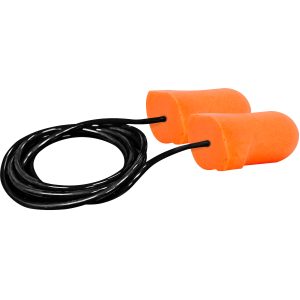 T-Shape Disposable Soft Polyurethane Foam Corded Ear Plugs - NRR 32 / SNR 37