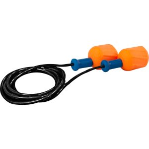 Disposable Soft Polyurethane Foam Corded Ear Plugs - NRR 30 / SNR 38