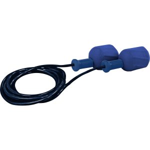 Metal Detectable Polyurethane Foam Corded Ear Plugs - 30 NRR / SNR 38