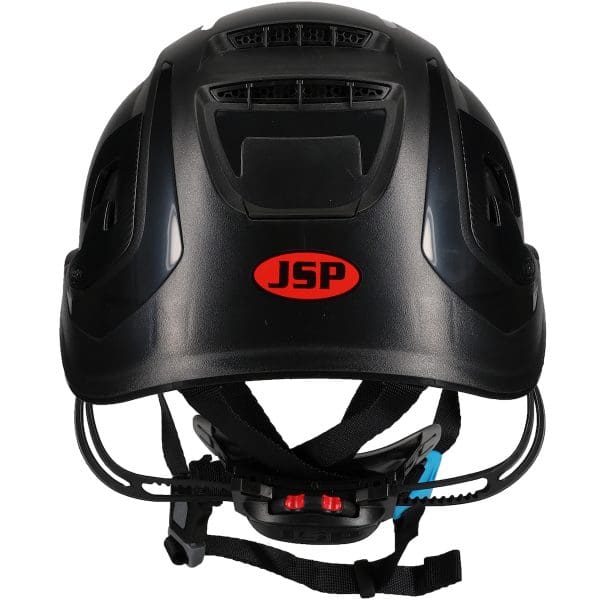 Type II Vented Industrial Climbing Helmet, ABS Shell, EPP Foam Impact Liner, Wheel Ratchet Adjustment and 4-Point Chin Strap - Image 4
