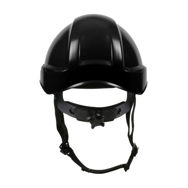 Industrial Climbing Helmet with Polycarbonate / ABS Shell, Hi-Density Foam Impact Liner, Nylon Suspension, Wheel Ratchet Adjustment and 4-Point Chin Strap - Image 4