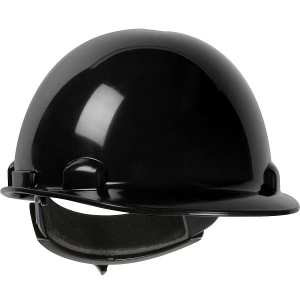 Cap Style Smooth Dome Hard Hat with HDPE Shell, 4-Point Textile Suspension and Wheel-Ratchet Adjustment