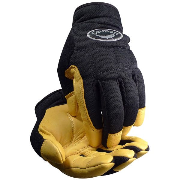 Multi-Activity Glove with Sheep Grain Leather Palm and Black Spandex Back