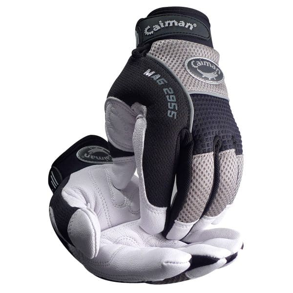 Multi-Activity Glove with White Goat Grain Leather Padded Palm and Gray AirMesh™ Back