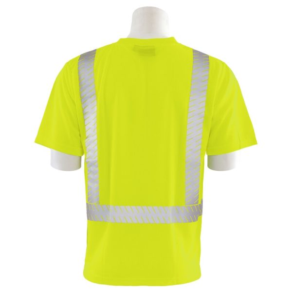 9006SEG SEGMENTED CL 2 MESH SHORT SLEEVE TEE JAUNE CITRON HV - Image 3