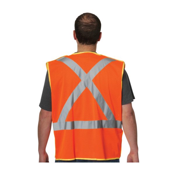 ANSI Type R Class 2 and CAN/CSA Z96 X-Back Breakaway Mesh Vest - Image 4