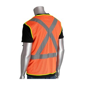 ANSI Type R Class 2 and CAN/CSA Z96 X-Back Breakaway Mesh Vest