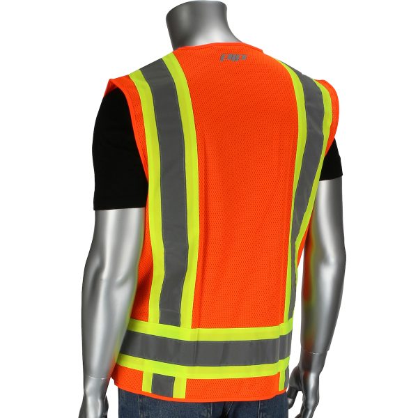 ANSI Type R Class 2 Mesh Breakaway Eleven Pocket Surveyors Vest - Image 2