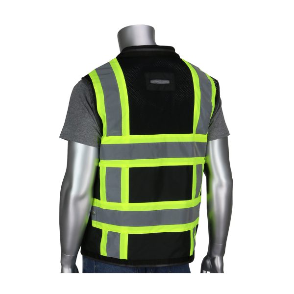 ANSI Type O Class 1 Black Two-Tone Eleven Pocket Tech-Ready Mesh Surveyors Vest - Image 2