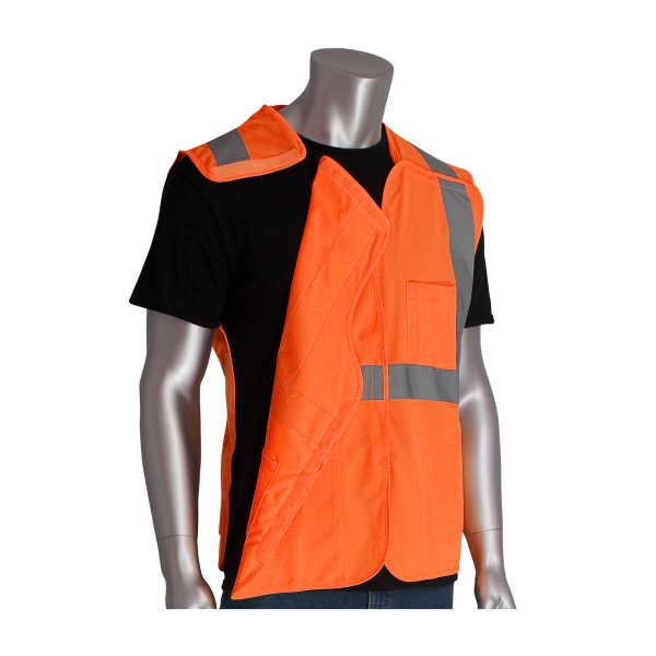 ANSI Type R Class 2 Three Pocket Solid Breakaway Vest - Image 3