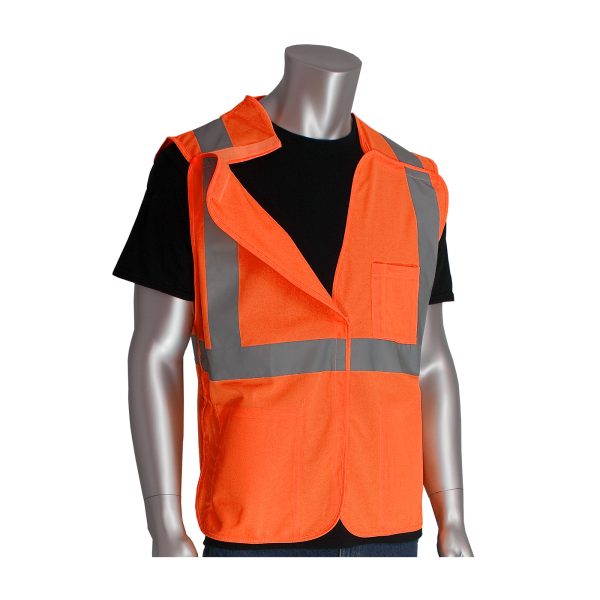 ANSI Type R Class 2 Three Pocket Solid Breakaway Vest - Image 2